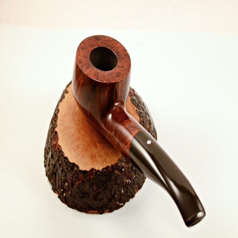 Squat Semi Bent Smoking Pipe Greek Briar No Filter Alexander