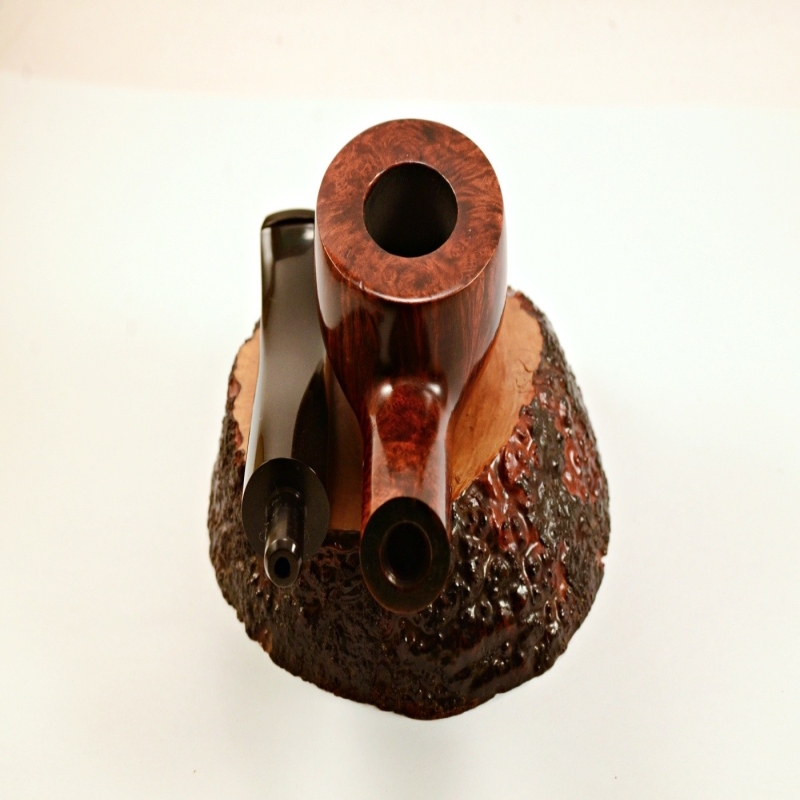 Squat Semi Bent Smoking Pipe Greek Briar No Filter Alexander