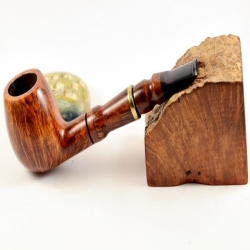 Hygrocool Smoking Pipe Greek Briar 9mm Filter Billiard Model 613C