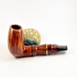 Hygrocool Smoking Pipe Greek Briar 9mm Filter Billiard Model 613C