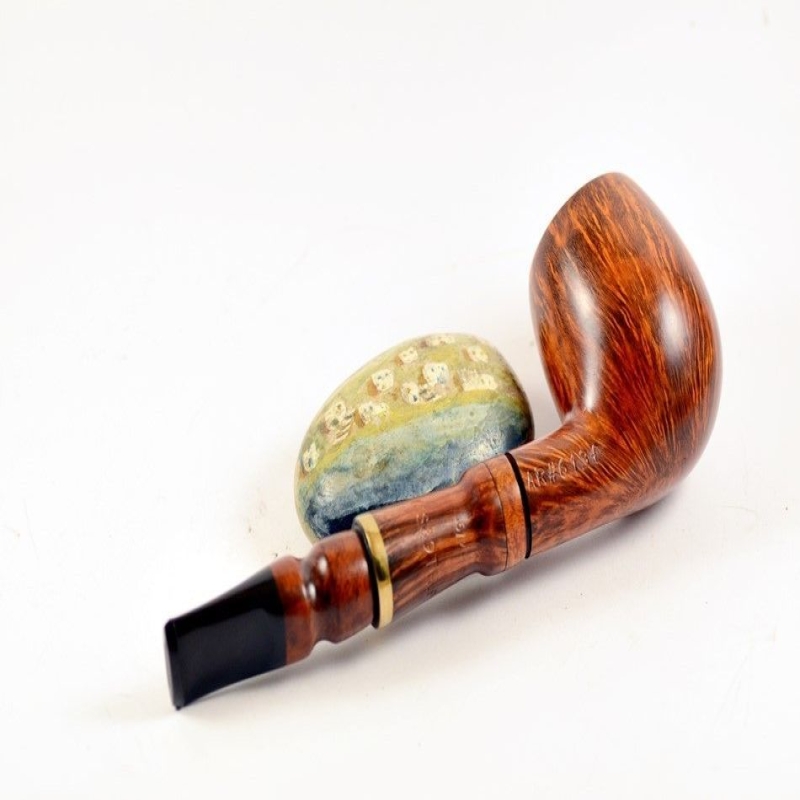 Hygrocool Smoking Pipe Greek Briar 9mm Filter Billiard Model 613C