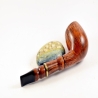 Hygrocool Smoking Pipe Greek Briar 9mm Filter Billiard Model 613C