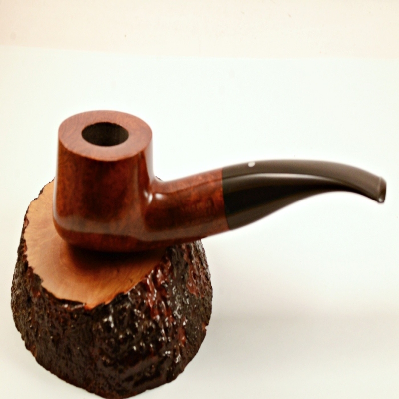 Squat Semi Bent Smoking Pipe Greek Briar No Filter Alexander