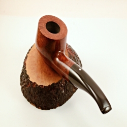 Squat Semi Bent Smoking Pipe Greek Briar No Filter Alexander
