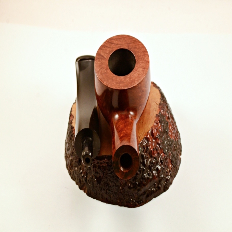 Squat Semi Bent Smoking Pipe Greek Briar No Filter Alexander