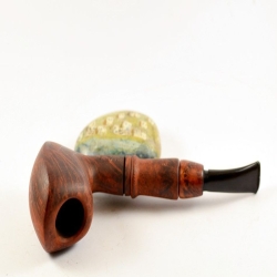 Hygrocool Smoking Pipe Greek Briar 9mm Filter Pickaxe Model 615C