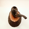 Egg  9mm Filter Semi Bent Smoking Pipe Greek Briar Alexander Model 97A