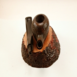 Egg  9mm Filter Semi Bent Smoking Pipe Greek Briar Alexander Model 97A