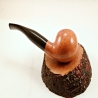 Egg  9mm Filter Semi Bent Smoking Pipe Greek Briar Alexander Model 97A