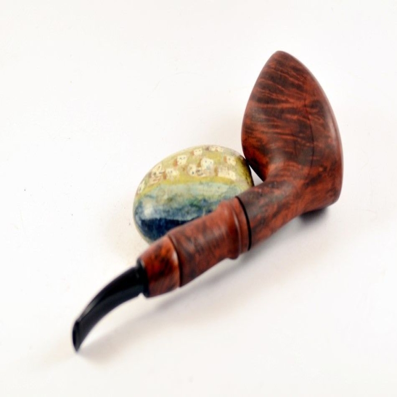 Hygrocool Smoking Pipe Greek Briar 9mm Filter Pickaxe Model 615C