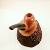 Egg  9mm Filter Semi Bent Smoking Pipe Greek Briar Alexander Model 97A