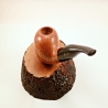 Egg  9mm Filter Semi Bent Smoking Pipe Greek Briar Alexander Model 97A