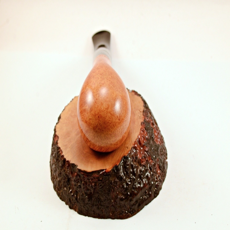 Egg  9mm Filter Semi Bent Smoking Pipe Greek Briar Alexander Model 97A