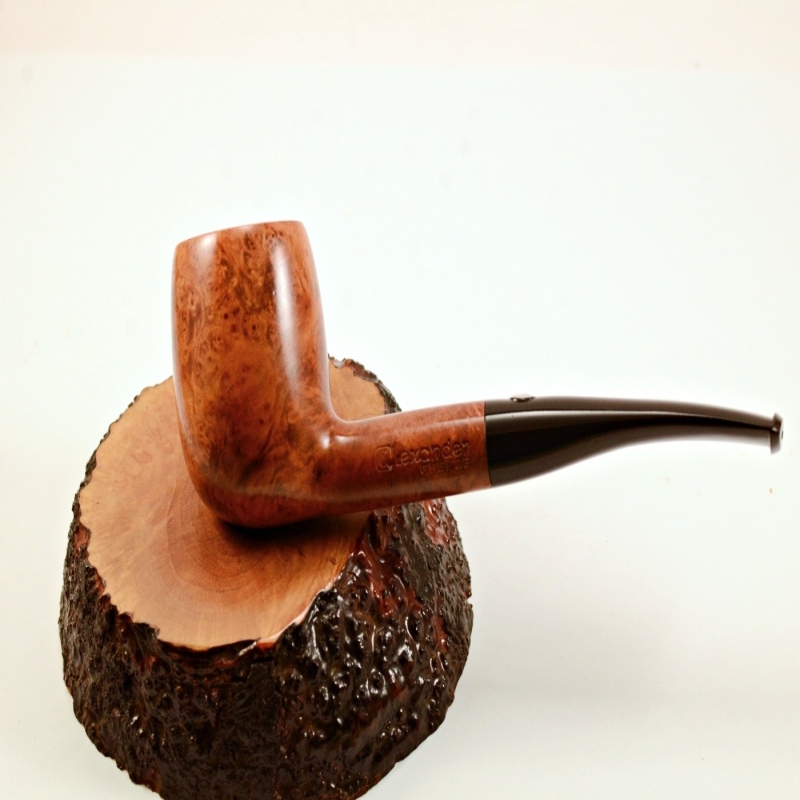 Billiard Straight Smoking Pipe Greek Briar No Filter Alexander Model 81B