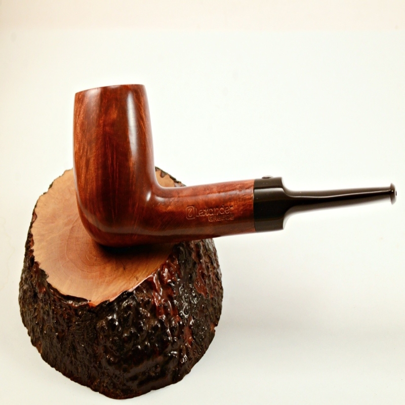 Billiard Straight Smoking Pipe Greek Briar No Filter Alexander Model 118C