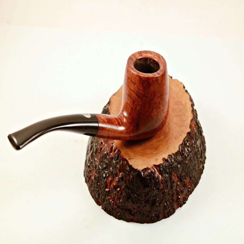 Semi Bent Smoking Pipe Greek Briar No Filter Alexander
