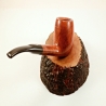Semi Bent Smoking Pipe Greek Briar No Filter Alexander