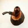Egg  9mm Filter Semi Bent Smoking Pipe Greek Briar Alexander Model 97A
