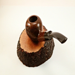 Egg  9mm Filter Semi Bent Smoking Pipe Greek Briar Alexander Model 97A
