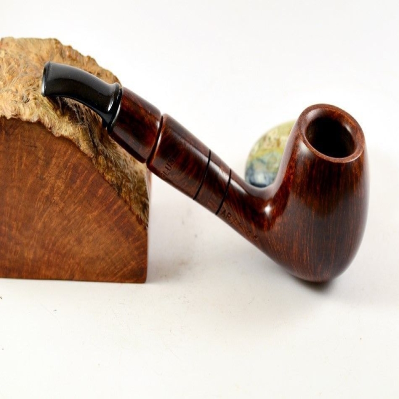 Hygrocool Smoking Pipe Greek Briar 9mm Filter Brandy Model 616C