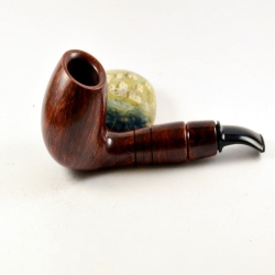 Hygrocool Smoking Pipe Greek Briar 9mm Filter Brandy Model 616C