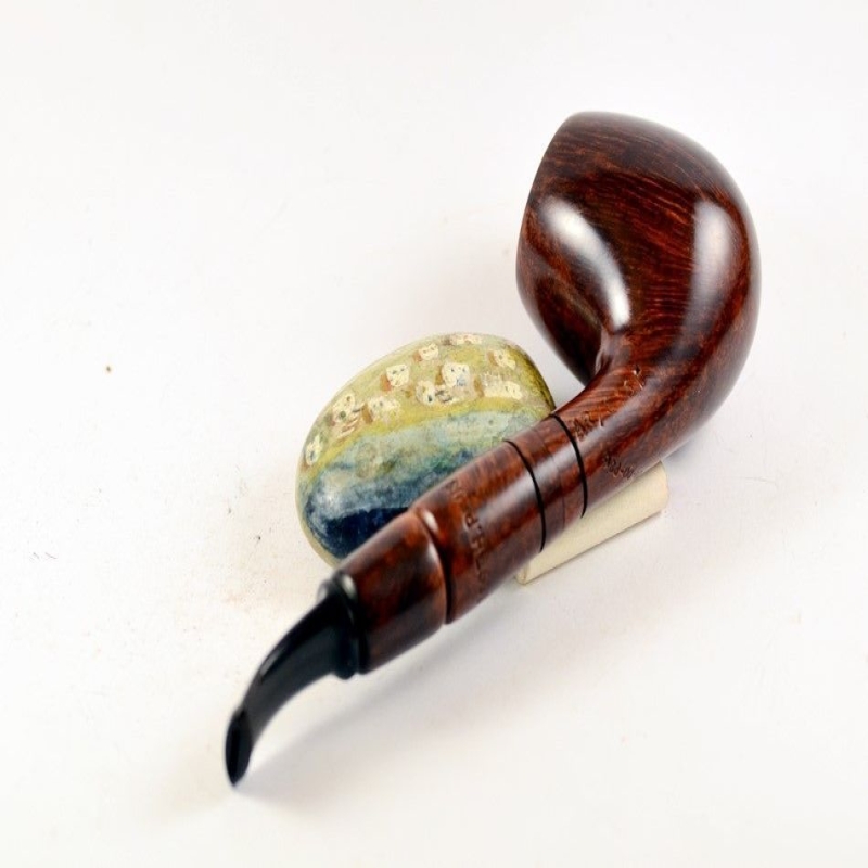 Hygrocool Smoking Pipe Greek Briar 9mm Filter Brandy Model 616C