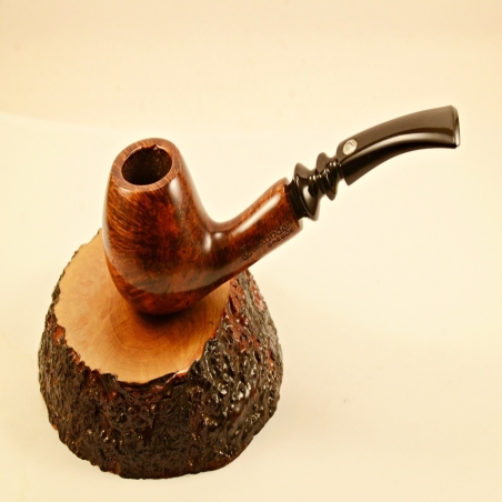 Brandy Semi Bent Smoking Pipe Greek Briar No Filter Alexander Model 119D