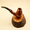 Brandy Semi Bent Smoking Pipe Greek Briar No Filter Alexander Model 119D