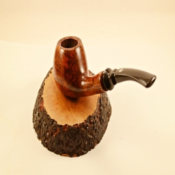 Brandy Semi Bent Smoking Pipe Greek Briar No Filter Alexander Model 119D
