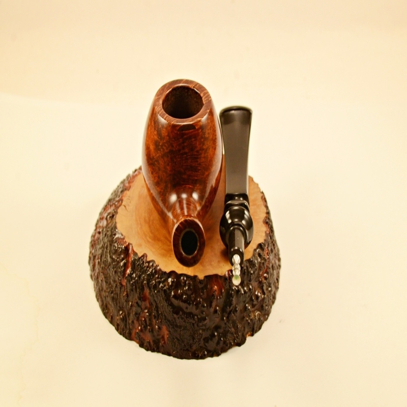 Brandy Semi Bent Smoking Pipe Greek Briar No Filter Alexander Model 119D
