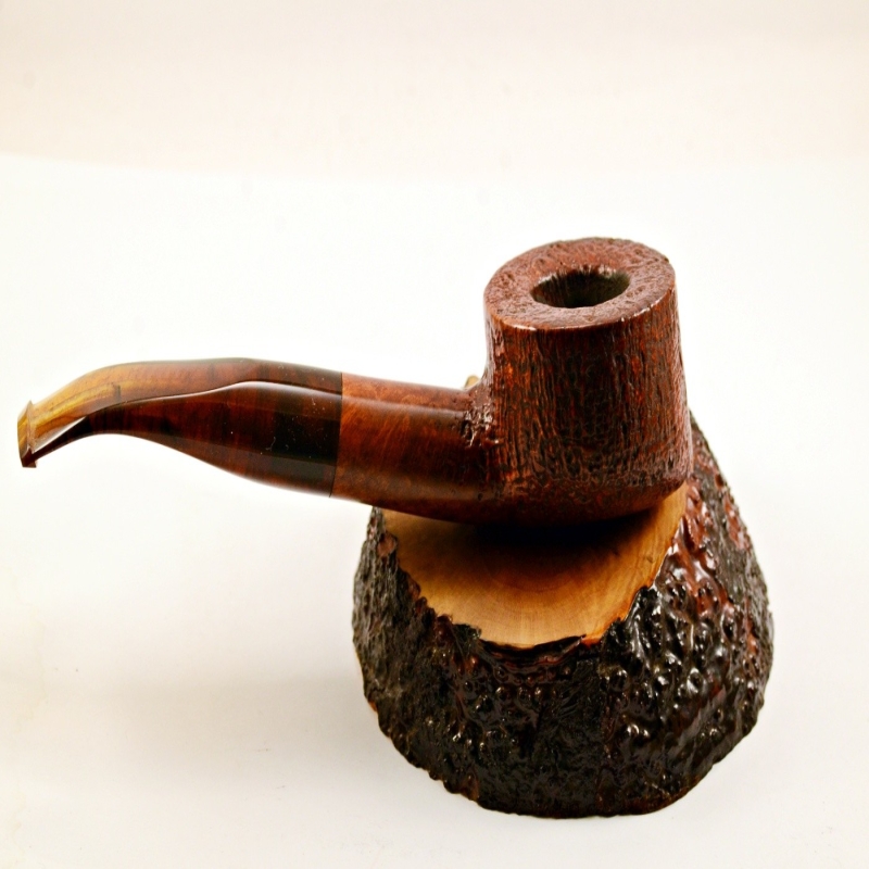 Squat Semi Bent Smoking Pipe Greek Briar No Filter Alexander
