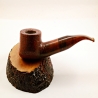 Squat Semi Bent Smoking Pipe Greek Briar No Filter Alexander
