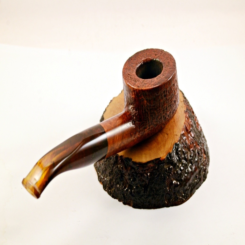 Squat Semi Bent Smoking Pipe Greek Briar No Filter Alexander
