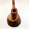 Squat Semi Bent Smoking Pipe Greek Briar No Filter Alexander