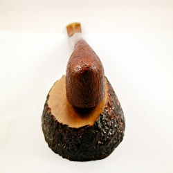 Squat Semi Bent Smoking Pipe Greek Briar No Filter Alexander