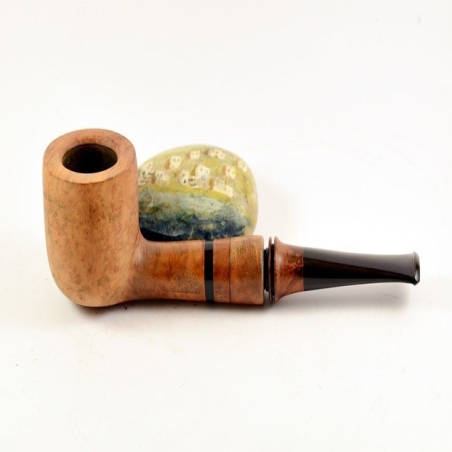 Hygrocool Pot Smoking Pipe Greek Briar 9mm Filter Model 928B