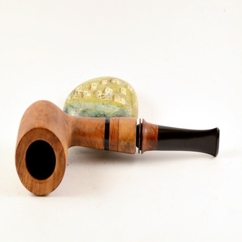 Hygrocool Pot Smoking Pipe Greek Briar 9mm Filter Model 928B