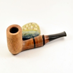 Hygrocool Pot Smoking Pipe Greek Briar 9mm Filter Model 928B