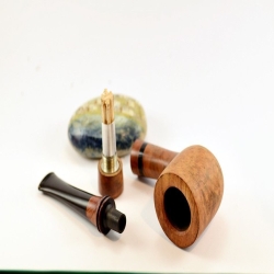 Hygrocool Pot Smoking Pipe Greek Briar 9mm Filter Model 928B