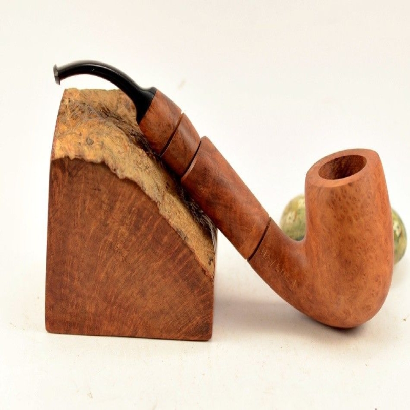 Hygrocool Classic Bent Smoking Pipe Greek Briar 9mm Filter Model 135B