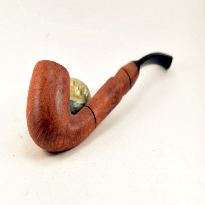 Hygrocool Classic Bent Smoking Pipe Greek Briar 9mm Filter Model 135B