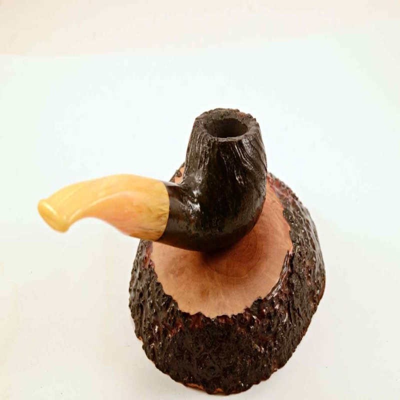 Apple Semi Bent 9mm Filter Smoking Pipe Greek Briar Alexander
