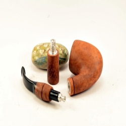 Hygrocool Classic Bent Smoking Pipe Greek Briar 9mm Filter Model 135B