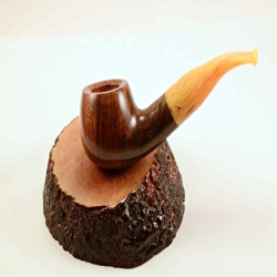 Apple Semi Bent 9mm Filter Smoking Pipe Greek Briar Alexander