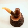 Apple Semi Bent 9mm Filter Smoking Pipe Greek Briar Alexander