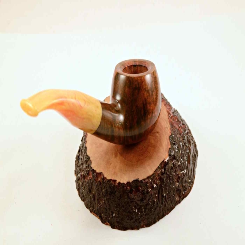 Apple Semi Bent 9mm Filter Smoking Pipe Greek Briar Alexander