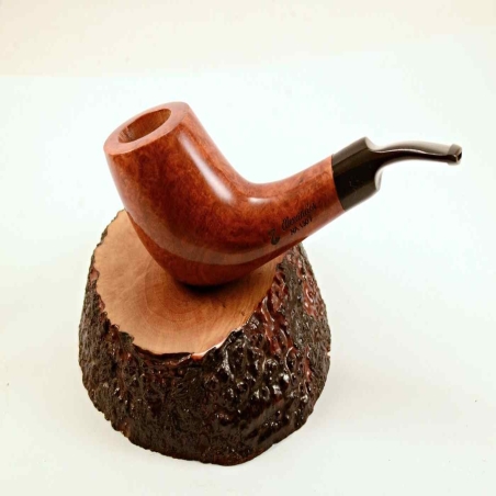 Horn Semi Bent Smoking Pipe Greek Briar No Filter Alexander Model 130C