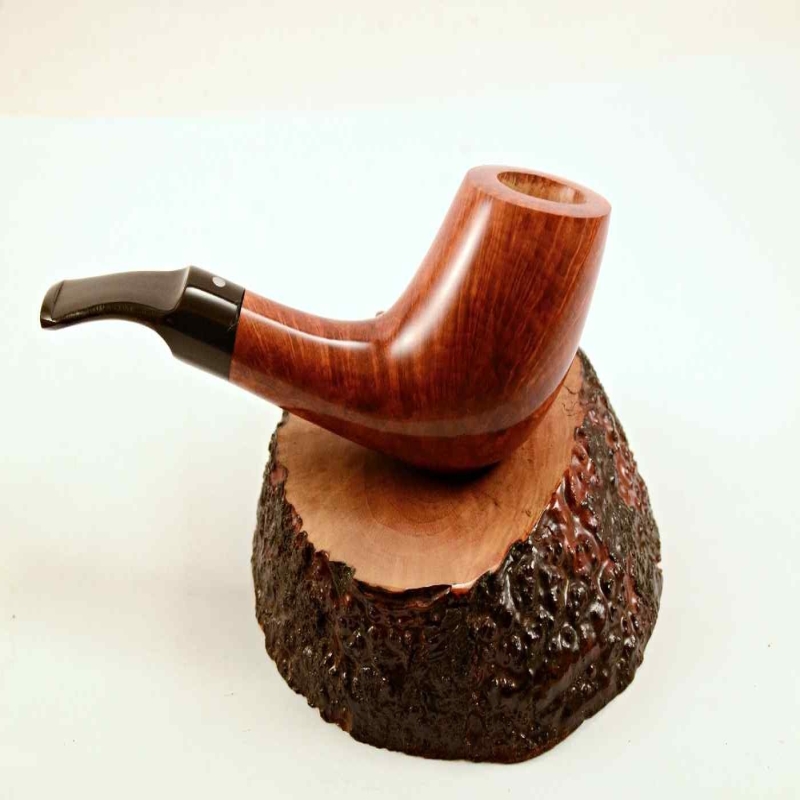 Horn Semi Bent Smoking Pipe Greek Briar No Filter Alexander Model 130C