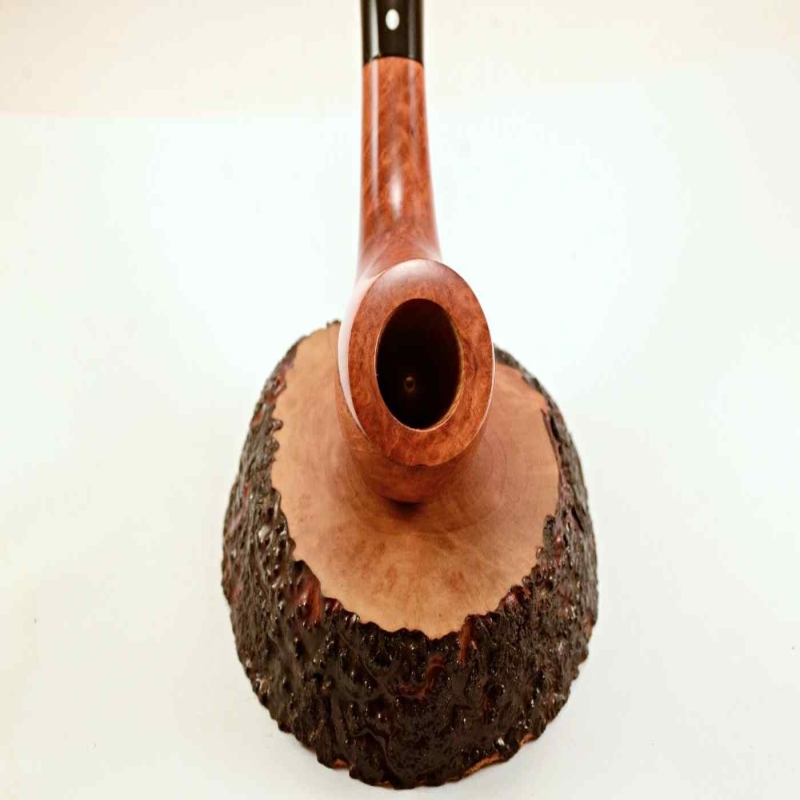 Horn Semi Bent Smoking Pipe Greek Briar No Filter Alexander Model 130C