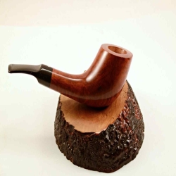 Horn Semi Bent Smoking Pipe Greek Briar No Filter Alexander Model 130C